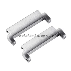 Premium Steel Quick Release Watch Band Adapters - Set of 2 - 20mm to 20mm (Silver - 2pcs)