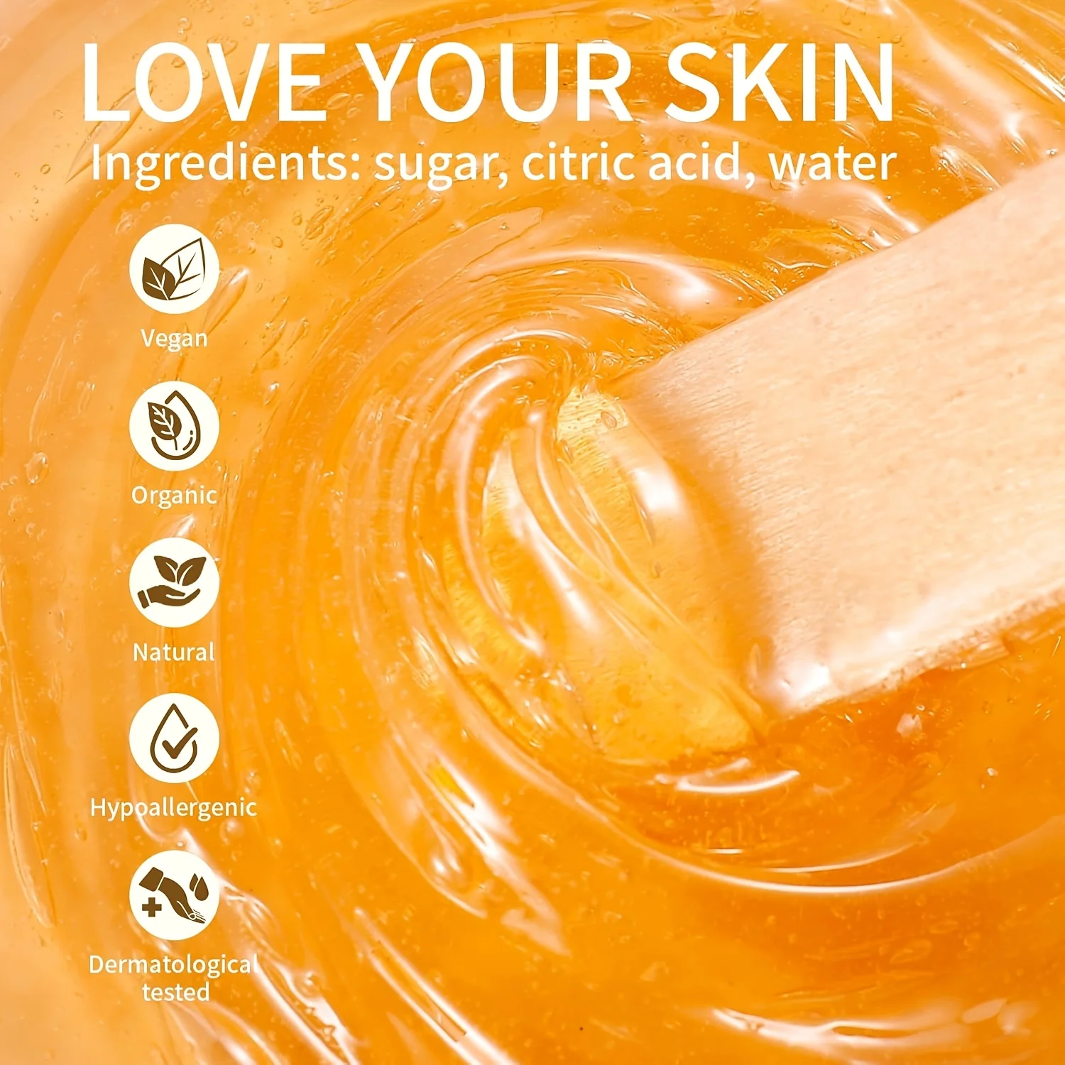 Depilatory Wax Hair Removal Sugaring Cold Sugar 500g Kit Natural Painless For Arm Leg Facial Underarm