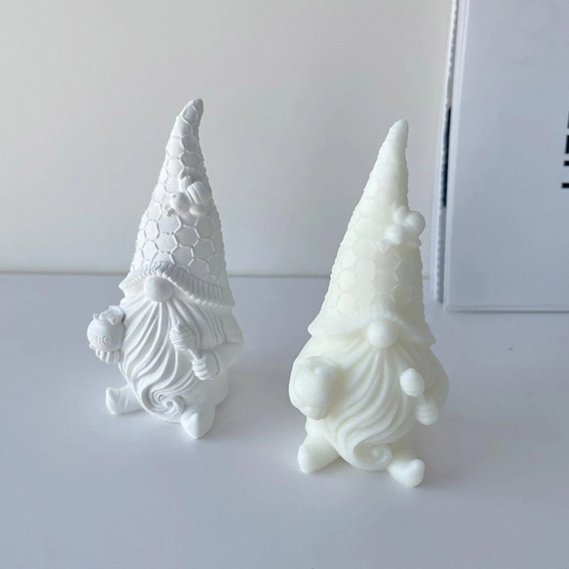 

Faceless Gnome Mold Christmas Candle Mold Santa Claus Gnome Dwarf Silicone Aromatherapy Soap Mould for DIY Making Crafts