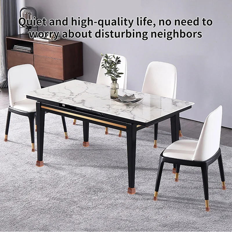 Chair Leg Caps Rubber Feet Protector Stool Table Furniture Leg Cover Non Slip Felt Bottom Pads Round Square Floor Protectors