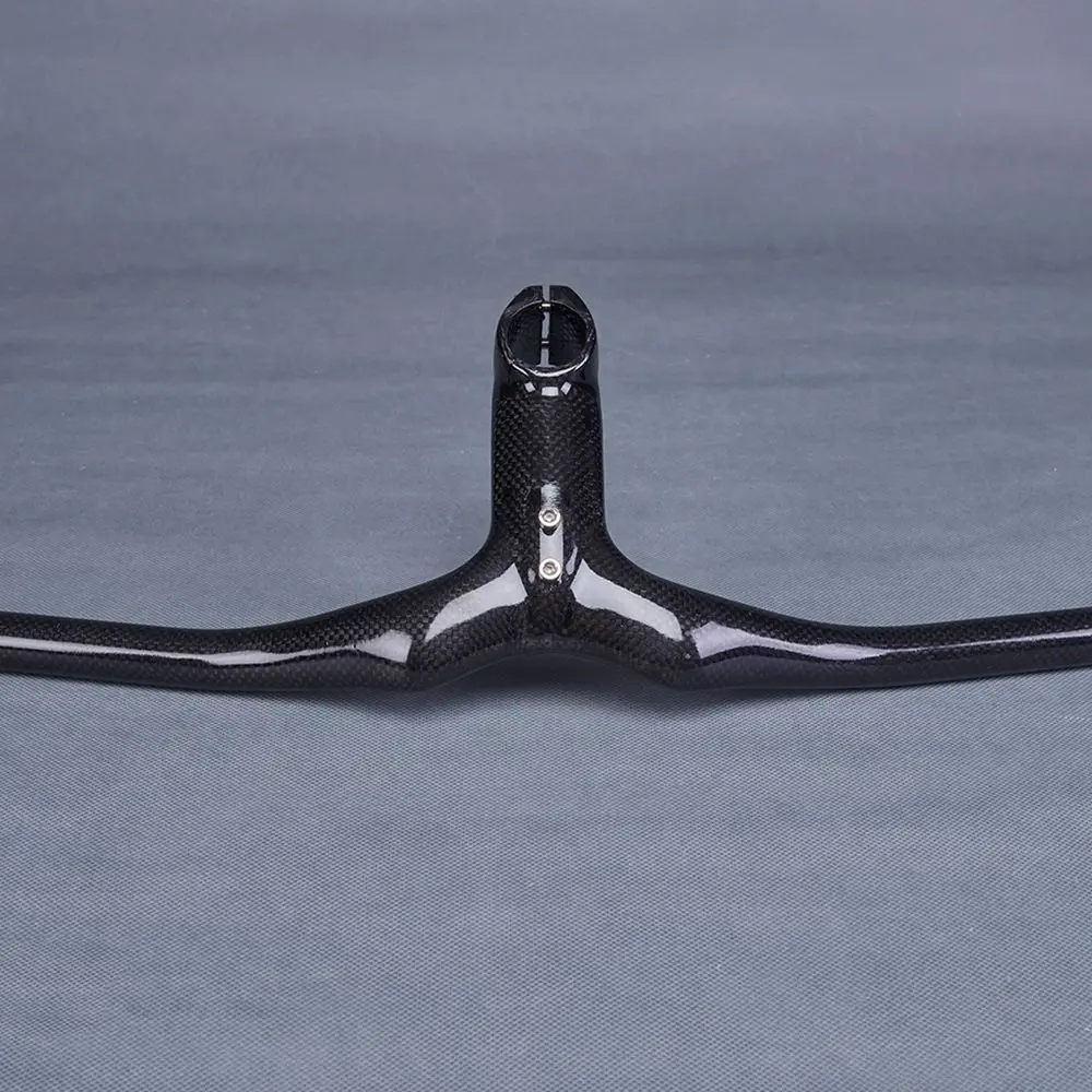 Gloss 3K Carbon Fibre Handlebar Bike MTB Integrated Handlebars Rise 10 Degree Bike Partrs 28.6mm Bicycle Mountain Handle bar