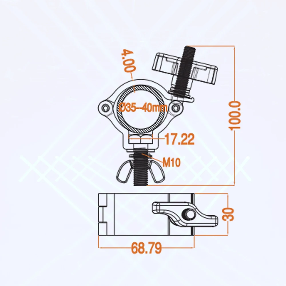 Профессиональное алюминиевое освещение для сцены Global F34 O Clamp (art.: 3920c6dc36eda) - 3920c6dc36eda