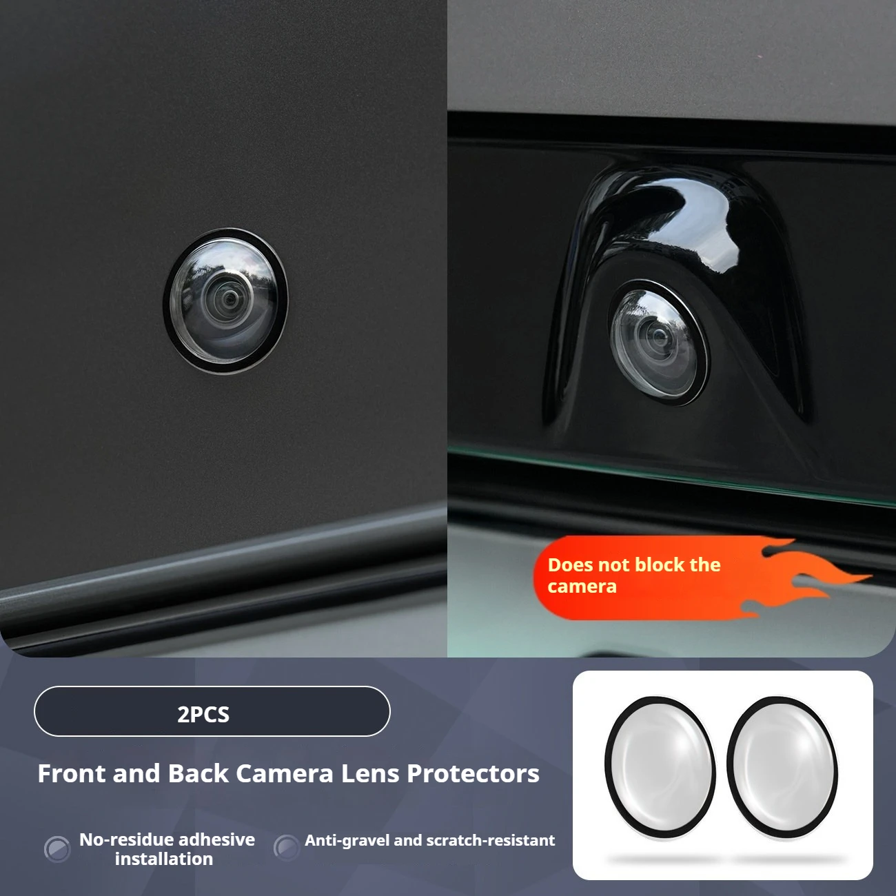 Car Camera Lens Protective Cover, 360° View Scratch-Resistant Guard