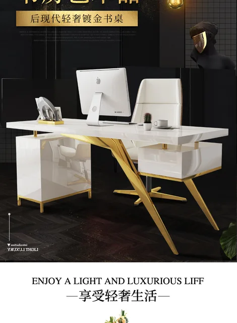 Moderno Ed Elegante In Pelle di Legno Home Office di Studio 160 centimetri 2 /2.17m Curvo L forma Direttore Direttore Esecutivo di Scrittura Da Tavolo  Set Da Scrivania - AliExpress