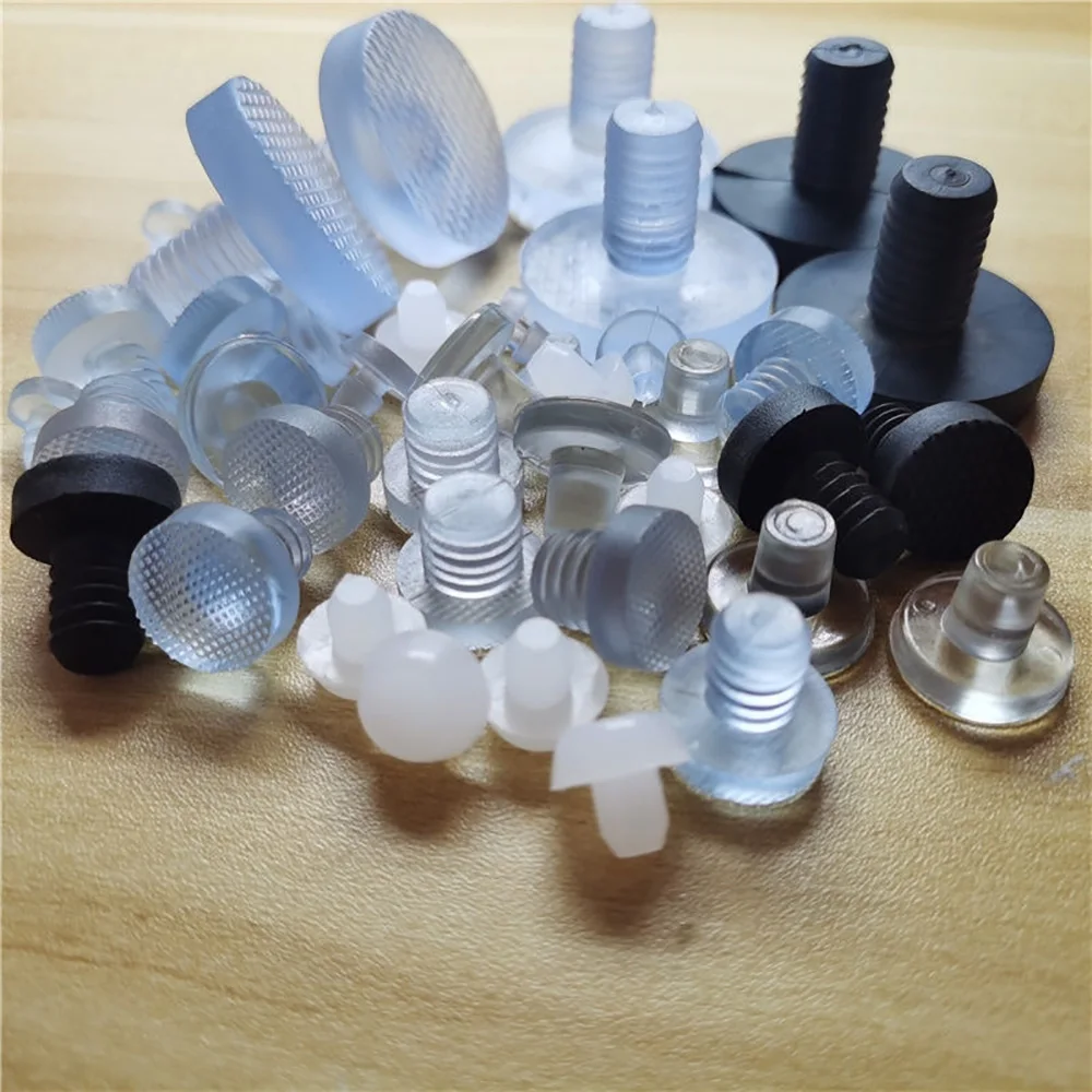 10/20pcs Round PVC Furniture Foot Nail Rubber Glide Nail Office Table Chair Leg Floor Protector Round Sliding Disc Noise Killer table foot pad,floor protector caps,table leg tips,furniture nail tack