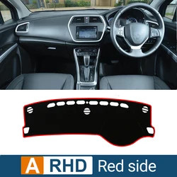 Premium Car Dashboard Sun Shade Mat - Dash Cover & Interior Accessory (A RHD Red Side)