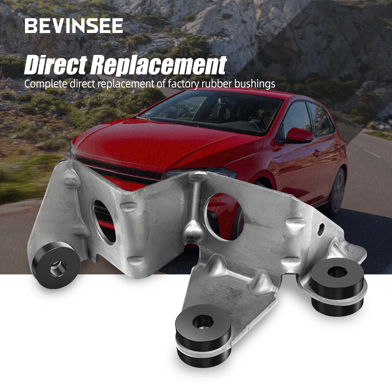 BEVINSEE VW 02A 02J 02M 02Q 기어박스용 알루미늄 시프터 브래킷 부싱, Audi TT 8J용, Golf 5 6용, Seat Leon MK2용