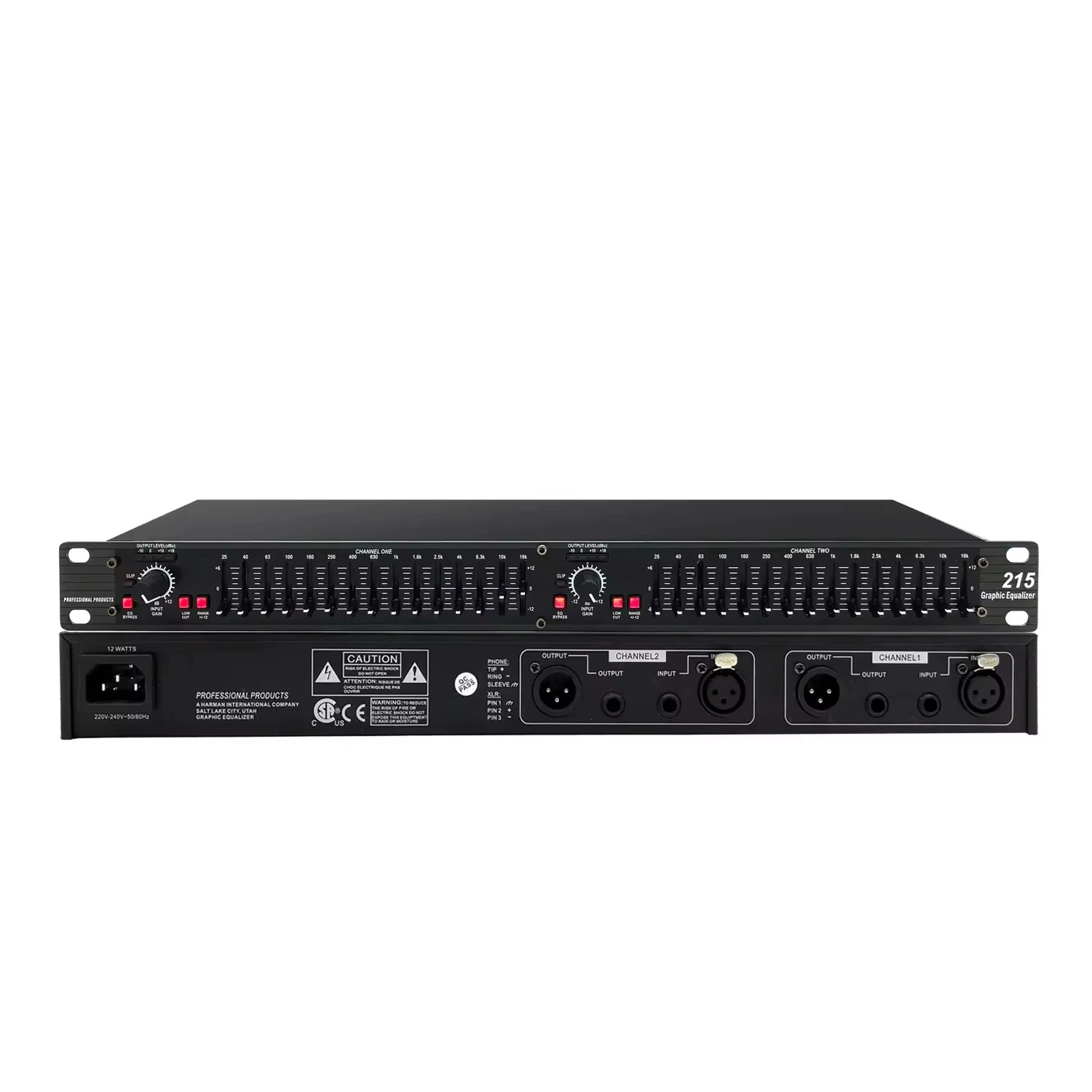 EQ215 Professional Sound Equalizer US Plug Precision Tuning Ideal for Studios and Live Performances Audio Equalizer