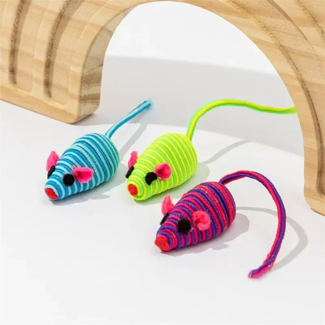 3Pcs Pet Cat Toys Color Winding Mouse Cat Toy Interactive Chewing Catching Playing Toys For Cats Kittens Pet Supplies 5