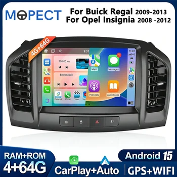Radio para Auto MOPECT con Carplay Android 15 para Opel Insignia 2008-2012 y Buick Regal 2009-2013, Navegación GPS, Estéreo, Wifi, 2din 1