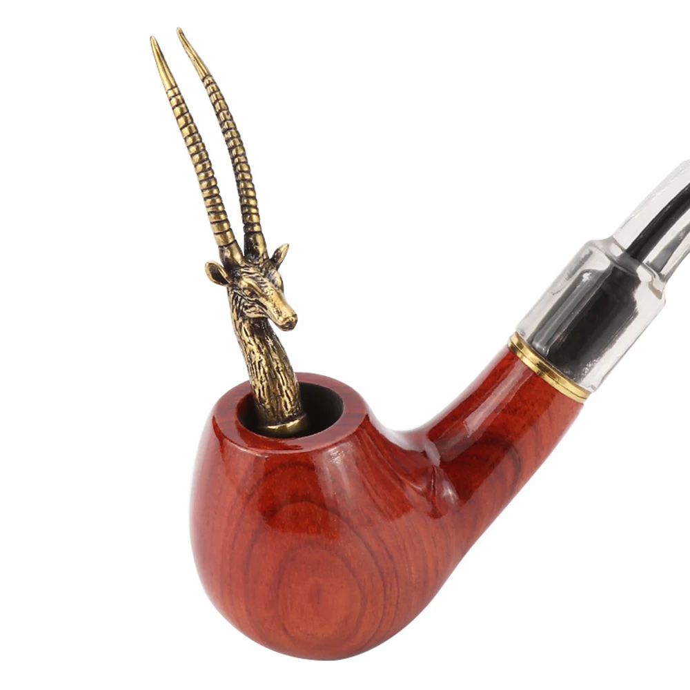 1Pcs Copper Smoking Pipe Pressure Stick Sheep Skull Head Eagle Feather Axe Tobacco Pressure Stick Bar Smoking Accessories smoking accessories,tobacco pipe,tobacco smoking accessories,smoking pipe