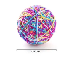 Vibrant Wool Ball with Bell - Engaging Toy (Dia. 9cm)