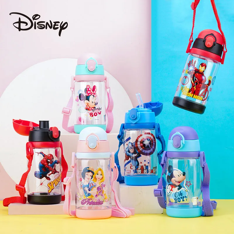 Disney Cups for Kids Water Cup with Straw Kindergarten Baby Straight  Drinking Kettle Cute Spiderman Portable