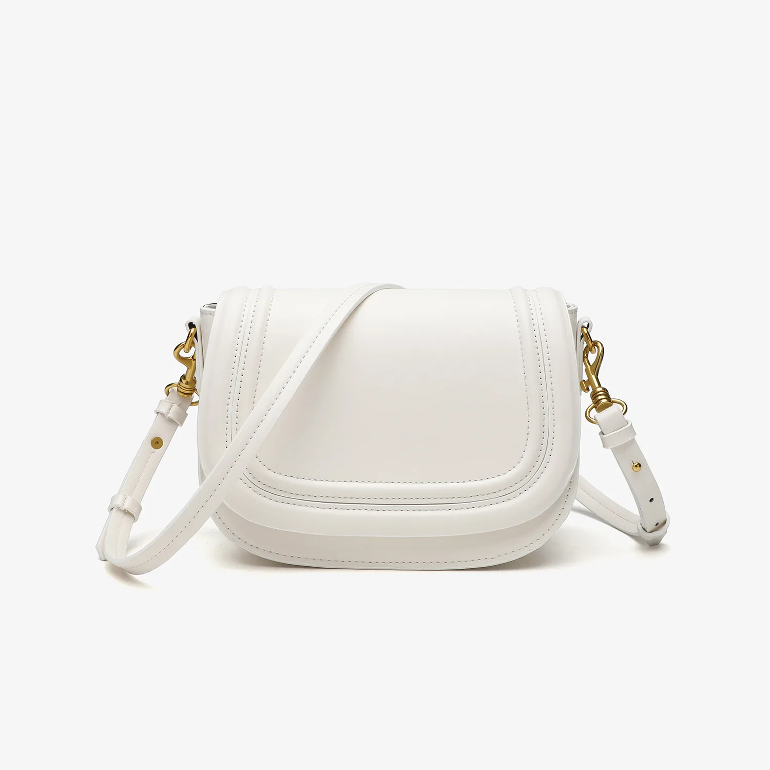 Women's Trendy Saddle Crossbody Bag with Wide Shoulder Strap