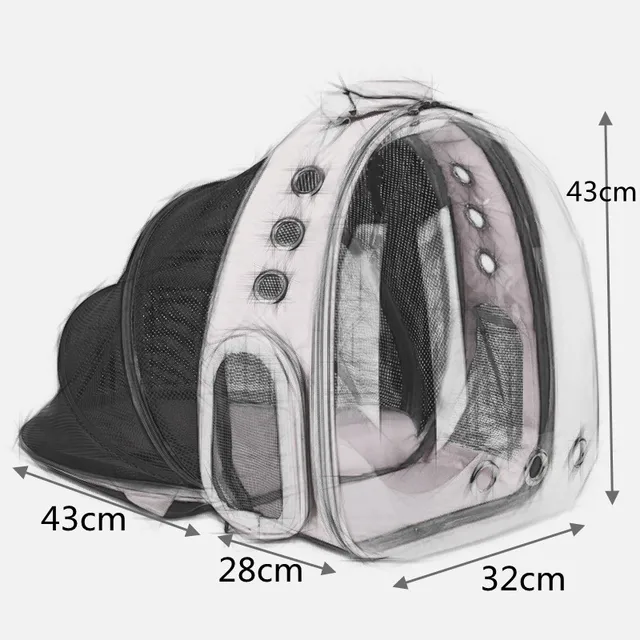 Sac dos de transport pour chat sacoche de voyage Portable extensible pour animal de compagnie Capsule