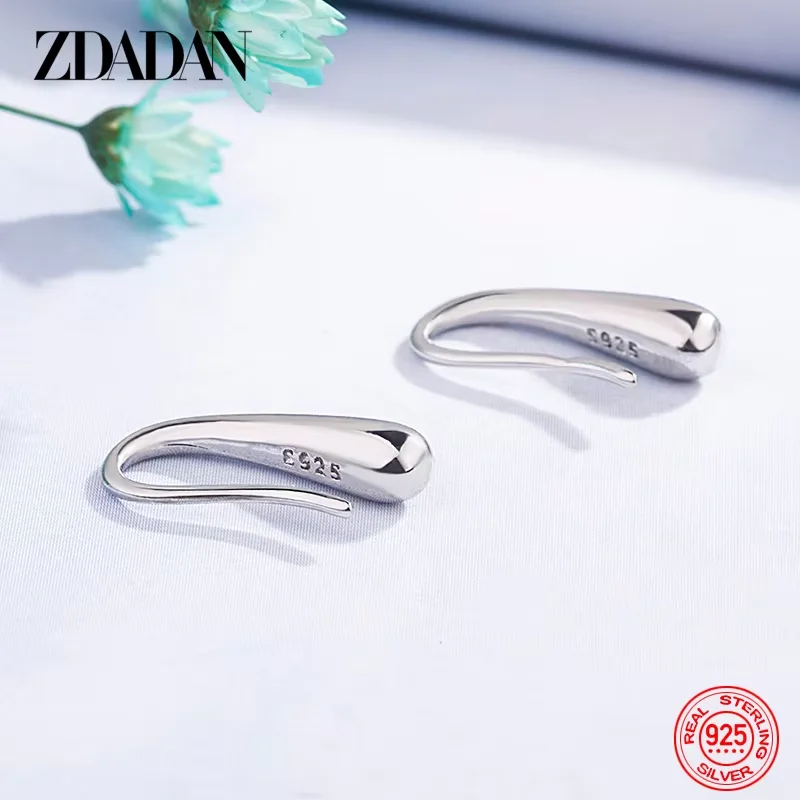 ZDADAN Wassertropfen-Ohrring aus 925er Silber für Damen, Hochzeitsschmuck – Detail 3