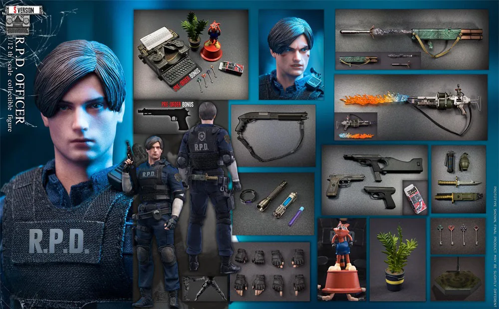 

LIMTOYS 1/12, житель злого Лиона, биодинарный офицер полиции, игровые элементы S версия 2, полный комплект головы, подарок для ребенка