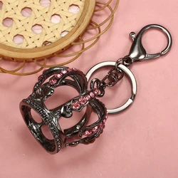 Elegant Crystal Crown Pendant Keychain and Sweater Accessory (Crown5)