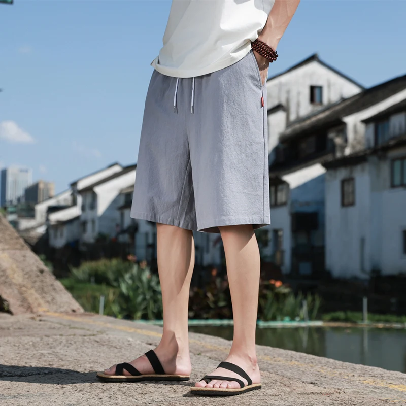Linen Shorts Summer Short Pants Mens Men Shorts 2024 Summer Light