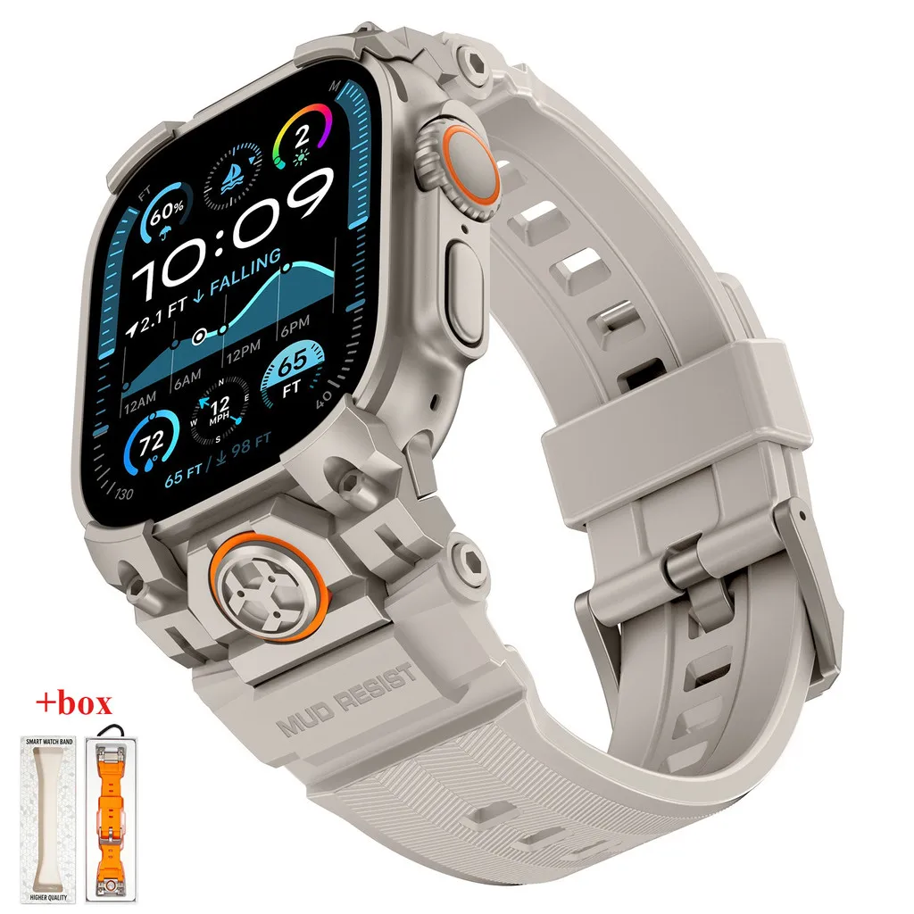 Luxury Titanium Silicone Sports Strap for Apple Watch - Premium Bracelet Accessories