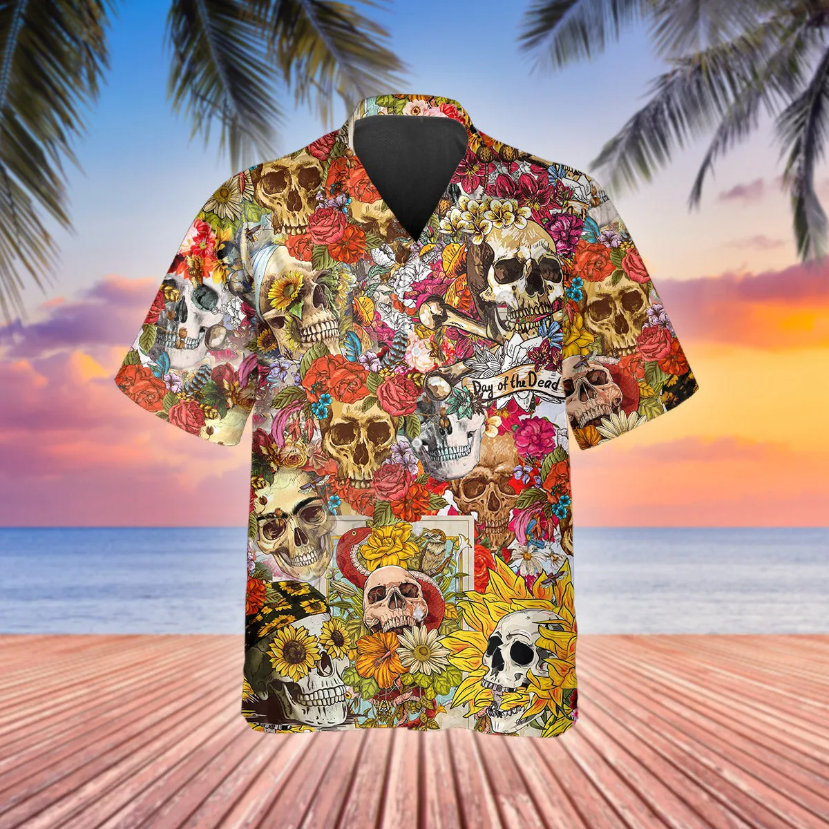 3D Printed Floral Skull And Snakes Hawaiian Shirt Summer Short Sleeved Shirts Men's Shirts Oversize Camisa Social 5XL