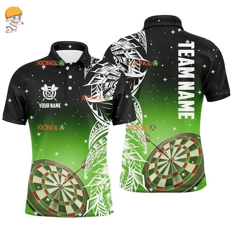 Personalized 3D printed jersey men's dart polo shirt team player dart uniform TDM1365- short sleeved POIO shirt