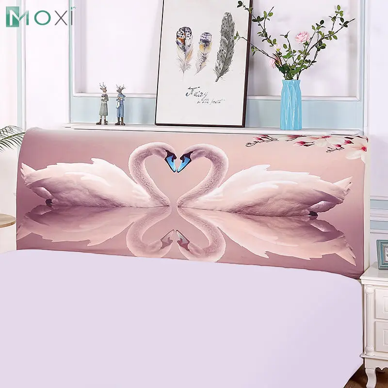 

3D Printed Cartoon Bed Head Cover Elastic All-inclusive Bedside Back Protection Dustproof Cover Soft Headboard Covers Headboard