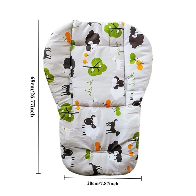 Baby High Chair Cushion High Chair Pad Seat Cushion Soft Baby Dining Chair Liner Mat Animal Cartoon Lightweight Breathable - 2