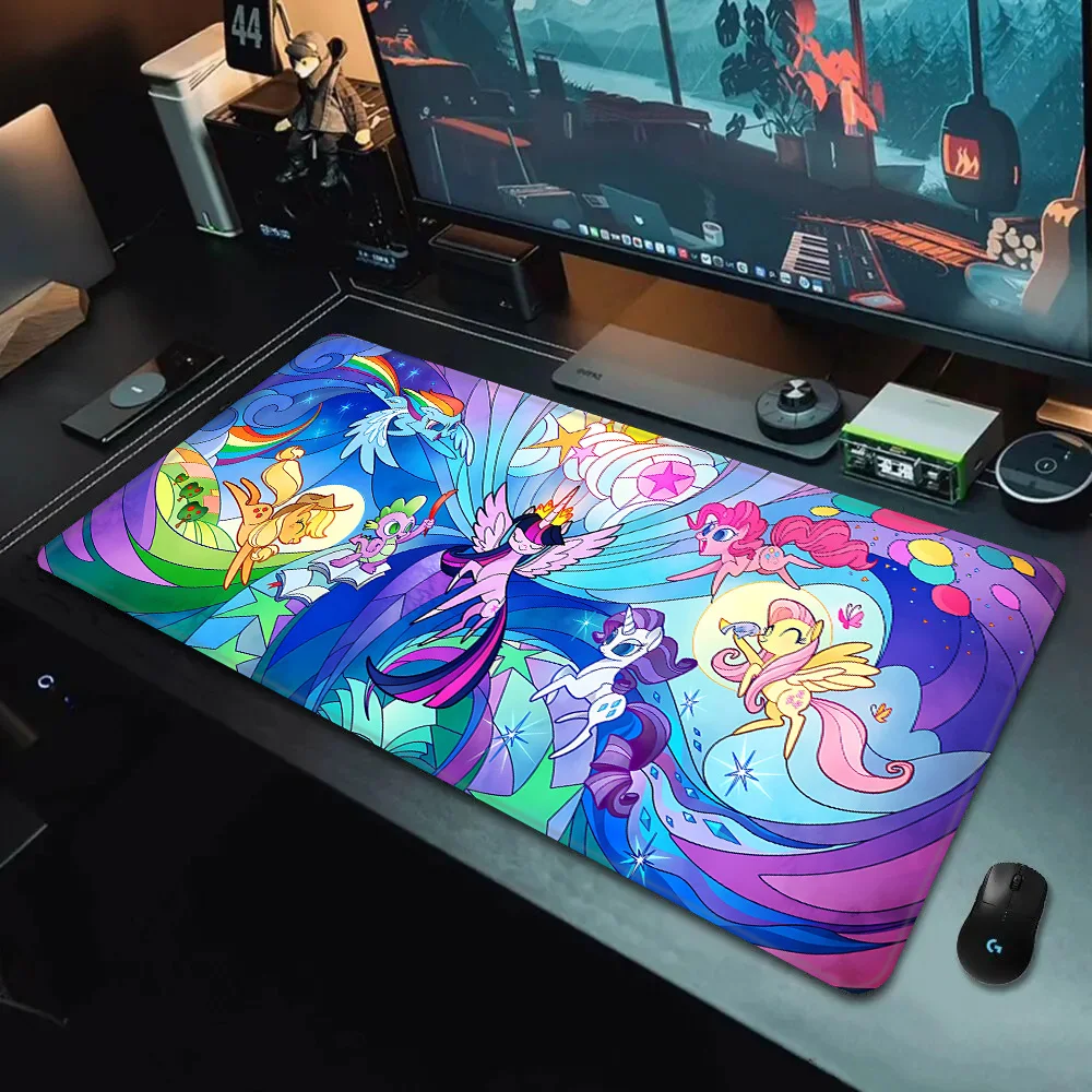 Enchanting Pony Design XL Mouse Pad - Non-Slip, Locking Edge, 90x40cm Desk Mat