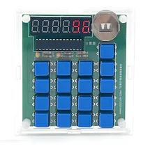  DIY Calculator Kit Digital Display MCU Pocket Nixie Tube Calculator Module Transparent Case Auto Sleep For Soldering Practice 