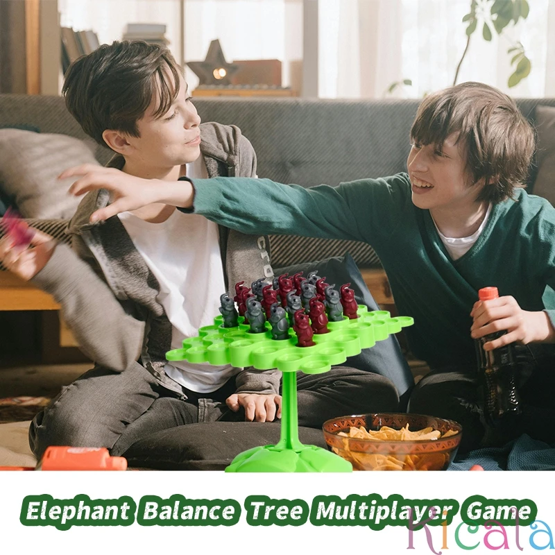 Elephant Balance Tree Educational Parent-child Interaction Tabletop Game Toy Montessori Math Toy Balancing Board Puzzle For Kids educational toys math toys