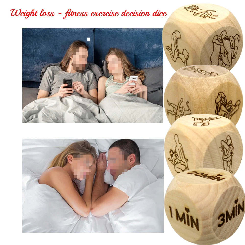 4Pcs Luxury Private Couple Yoga Poses Dice Naughty Bedroom Love Sports Dice Couple Improve Love of Lover Art Gift