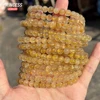 A+ Natural Gold Rutilated Quartz 6mm Healing Crystal Beads for Jewelry Making DIY Bracelet Necklace Accessories 2