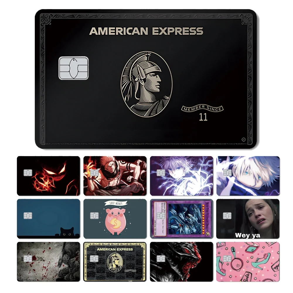 Credit Card Sticker Pig Flower Gold Coin Anime Waterproof Skin Film Sticker Cover Sleeve for Credit Debit Card Bus Card