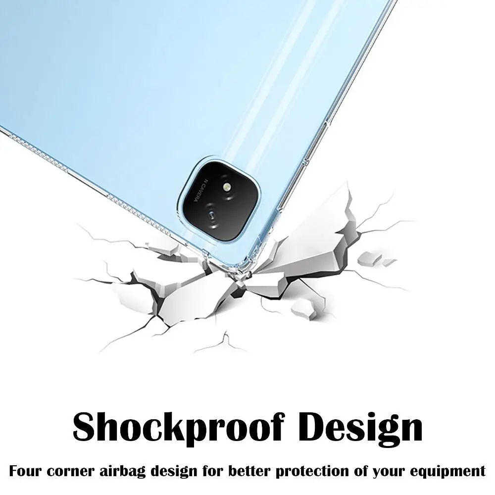 Airbag Edge Tablet Case TPU Soft Back Cover - Shockproof Transparent Protective Shell