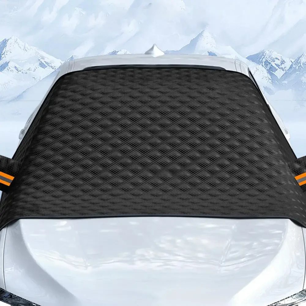 S839ae8149e204f708ea646e33ef27933d Car Windshield Snow Cover Automobile Universal Magnetic Snow Shield Windproof Snow Cover for Vehicles Anti-Frost Protector Mallzona