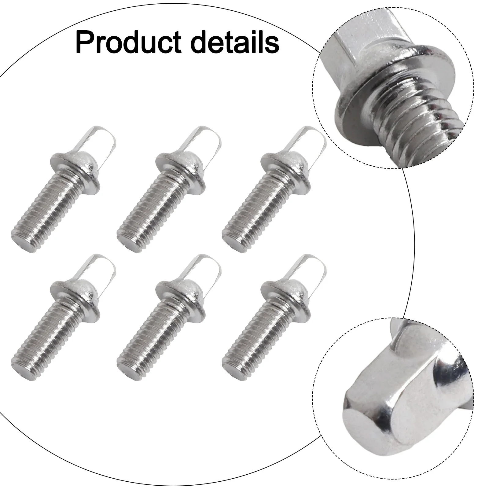 6 stücke Trommel Spannstange Schrauben 20/25/25mm Metall Gewinde Außen Quadratische Schrauben Für Snare Drum bolzen Zubehör – Detail 8