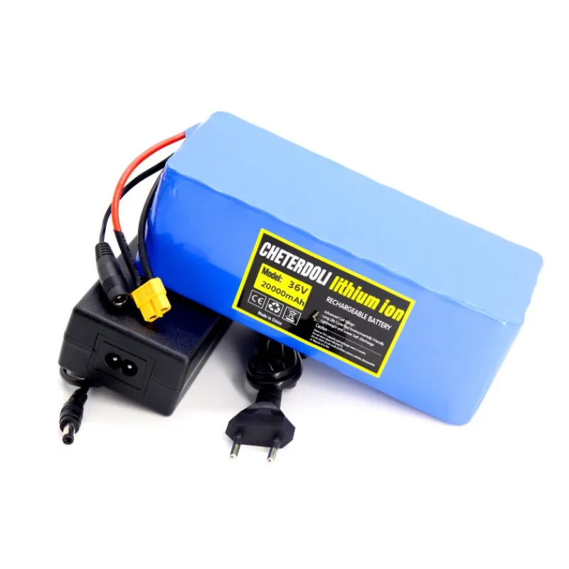 36V 20Ah Lithium Battery,20000mAh Electric Bike Battery,18650 10S3P Lithium  Battery Pack,With Built-in BMS And 42V 2A Charger,for 350W 500W 750W Motor