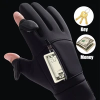 Winter Warm Touch Screen Gloves Outdoor Windproof Cold-proof Gloves Men Cycling Fishing Ski Gloves 2