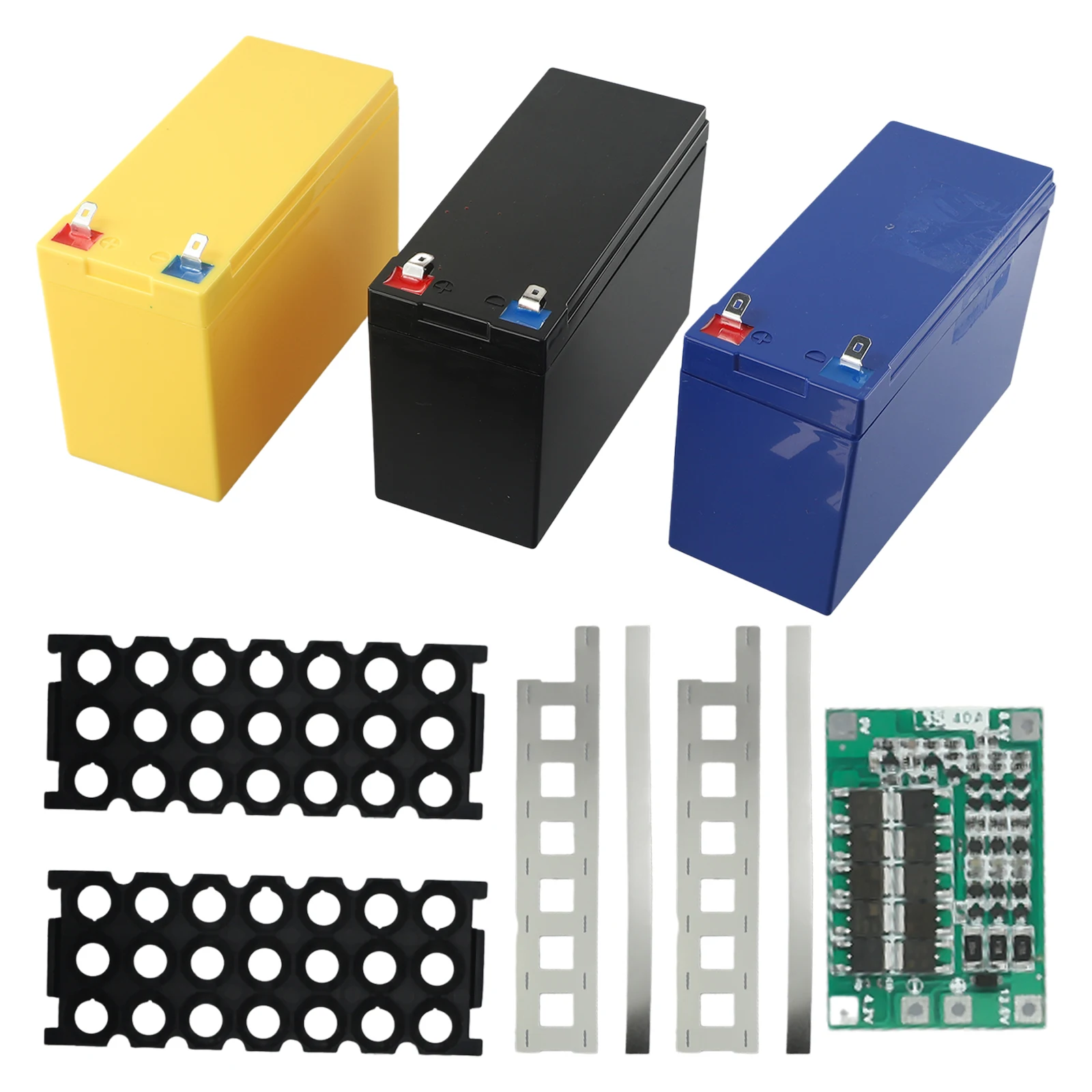 ABS Batterie Fall 12V 7Ah Batterie Fall Halter Fit 18 650 Zellen 3x7 Nickel Streifen Lagerung box Für 18 650 Batterie DIY Batterie Pack