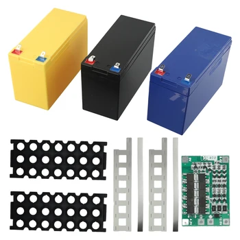 Custodia per batteria in ABS 12V 7Ah Custodia per batteria adatta per 18 650 celle 3x7 Scatola di immagazzinaggio in striscia di nichel per batteria 18 650 Batteria fai da te
