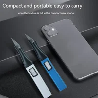 Pen-shaped DIY aluminum handle carving knife comes with 5 horseshoe art blades that can be replaced by yourself outdoor knives 5