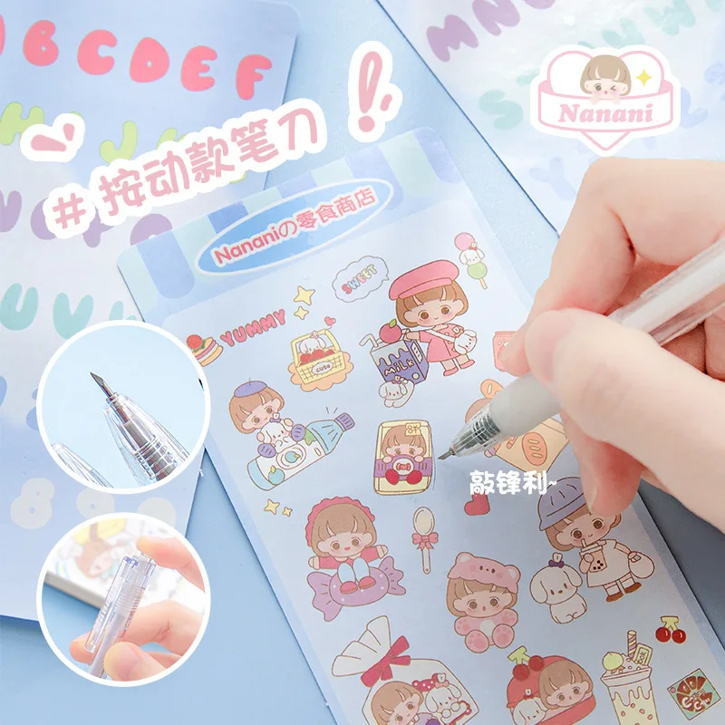 Tweezers Shovel Cutting Mat Tool Set 8pcs/set for Journal Sticker DIY Steel Tweezers Spot Accessories