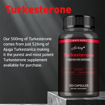 Turkesterone Supplement - Strengthens Muscles, Promotes Muscle Growth, Energy Production, and Improves Athletic PerformanceCapsu