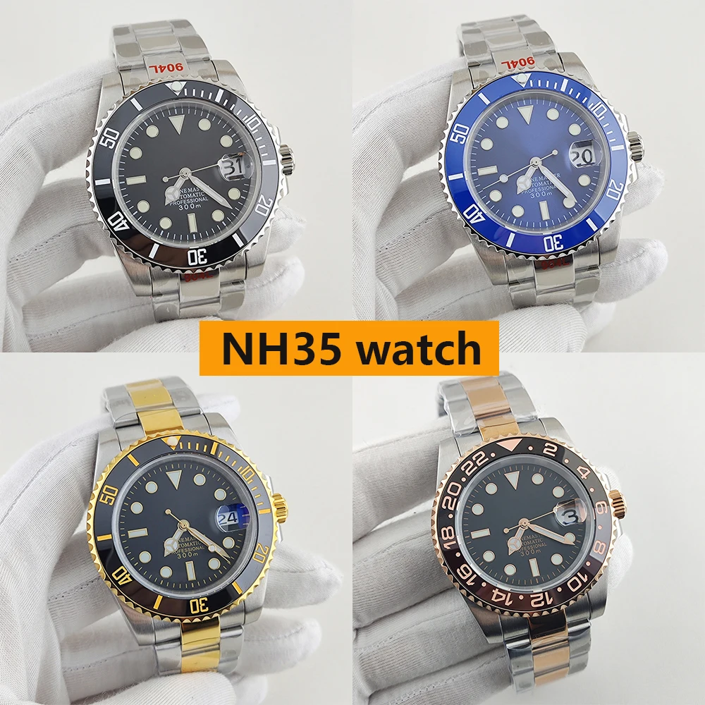 

NH35 Case 40mm Man's stainless steel Mechanical Wristwatches Installing NH35 Movement Watch waterproof watch