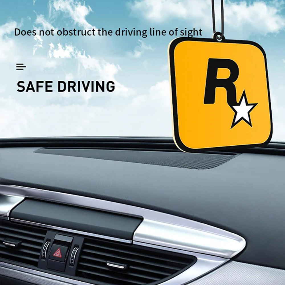 2Pcs Car Rockstar Fragrance Tablets Pendant Air Freshener Aromatherapy Essential Oil Hanging Decoration air freshener