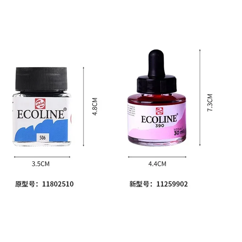 Talens Ecoline Pro-Grade Transparent Watercolor Ink Vivid Fast-Drying for Designers Illustrators 1pc