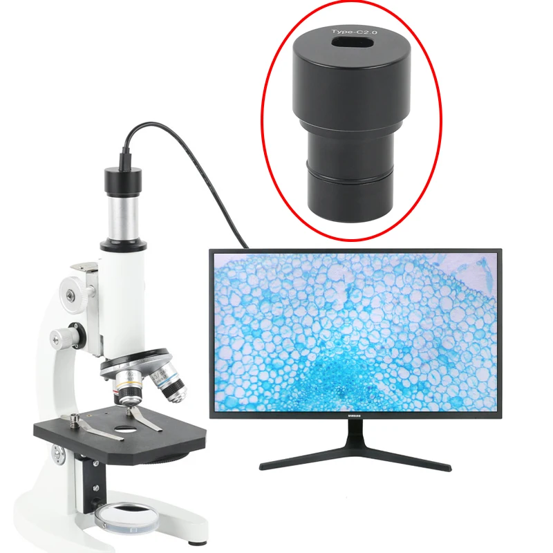5MP USB Type C Digital Eyepiece Camera Stereo Biological Microscope Industrial Video Camera Free