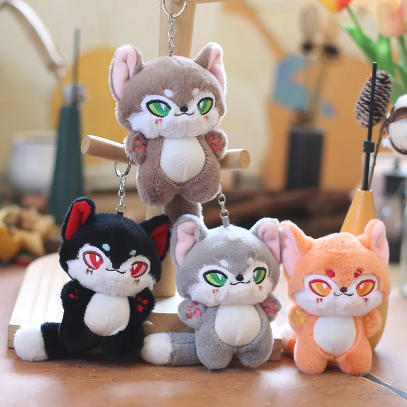 

12cm New Cartoon Kawaii Fox Plush Doll Keychain Pendant Children's Birthday Gift Creative Cute Little Fox Backpack Pendant