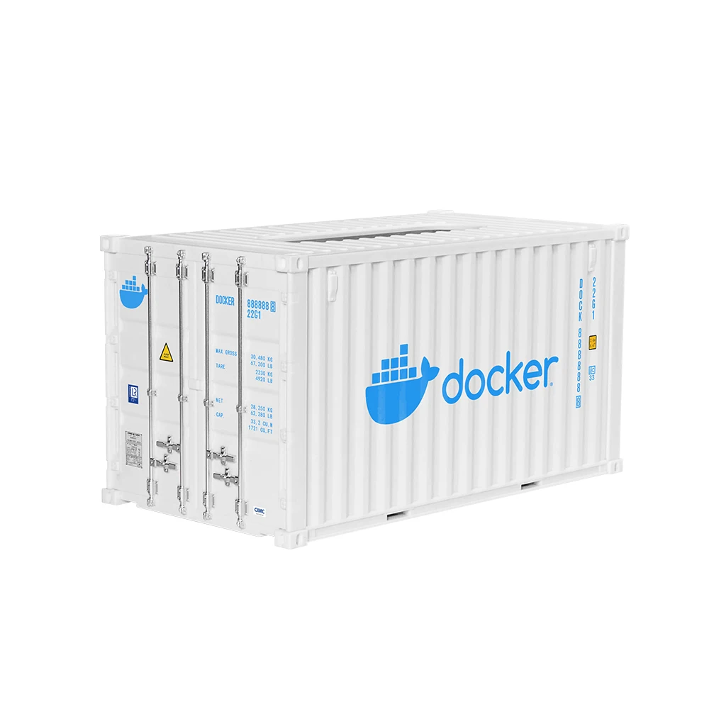 Creativity Shipping Container Model docker Home Desktop Decoration Tissue Box Office Supplies Storage Box Pen Holder LOGO Custom images - 6